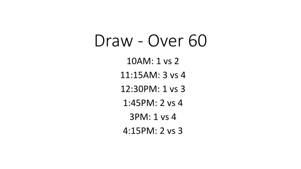 draw over 60