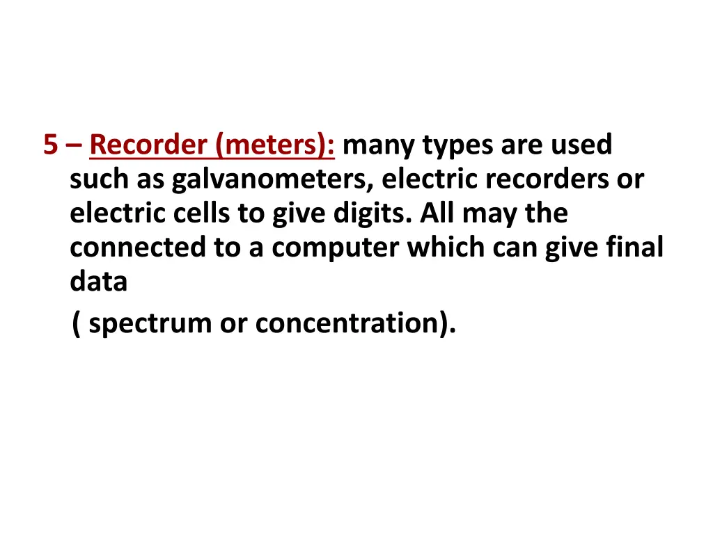 5 recorder meters many types are used such