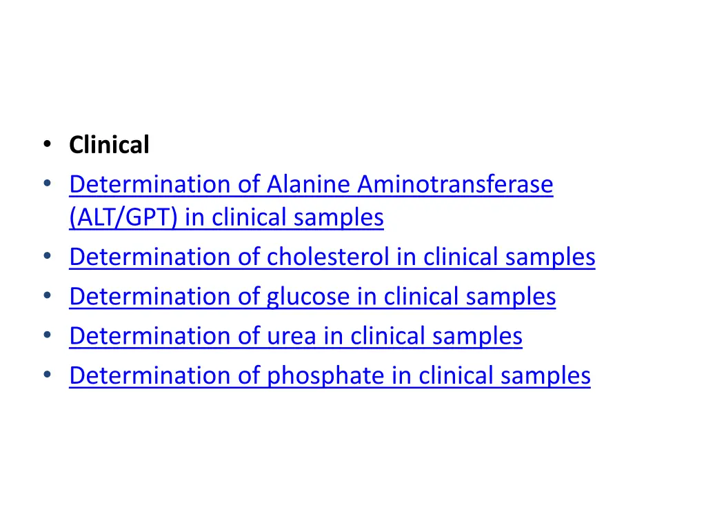 clinical determination of alanine