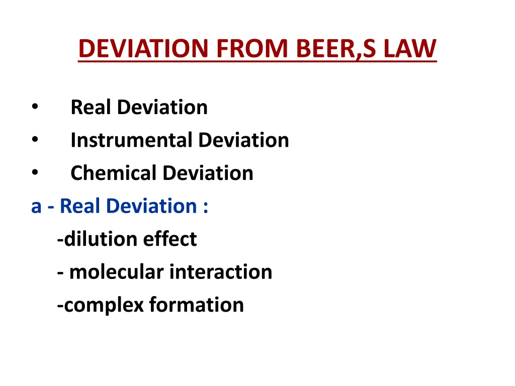 deviation from beer s law