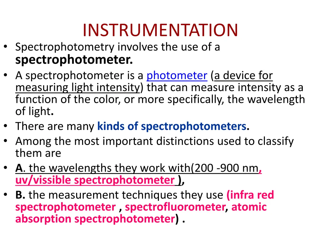 instrumentation