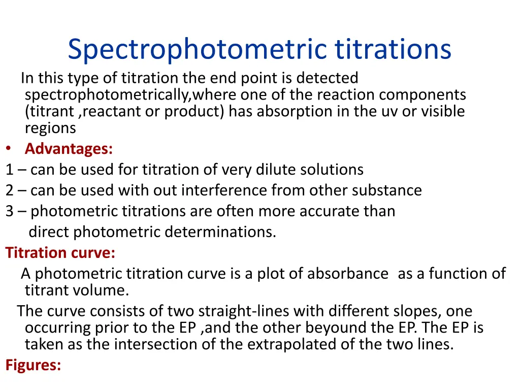 spectrophotometric titrations in this type