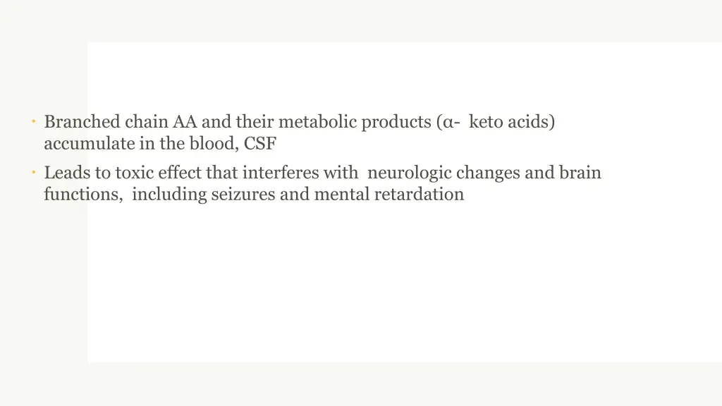 branched chain aa and their metabolic products