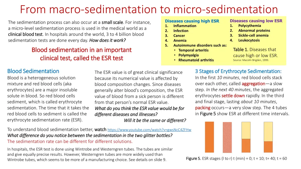 from macro sedimentation to micro sedimentation