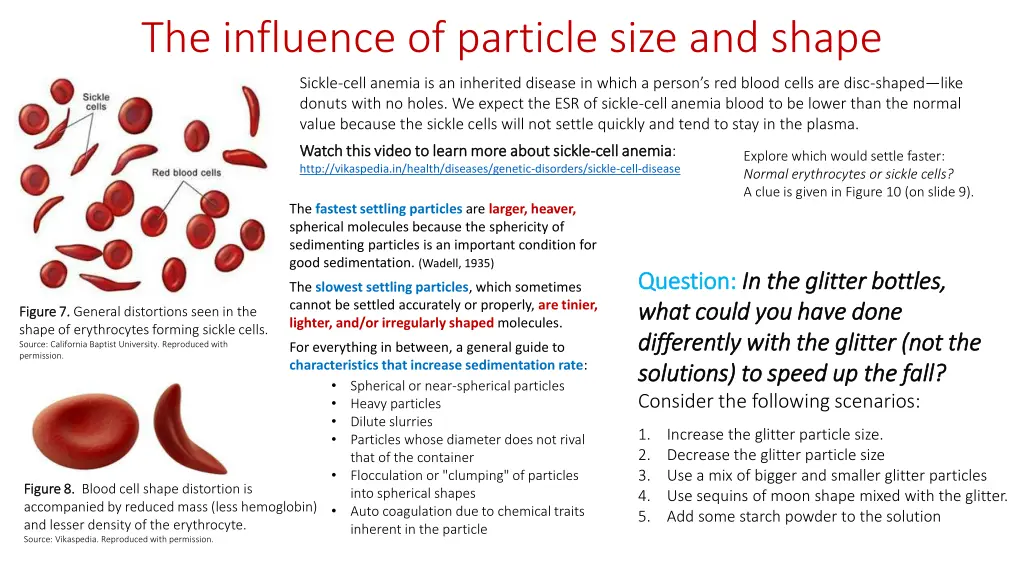 the influence of particle size and shape