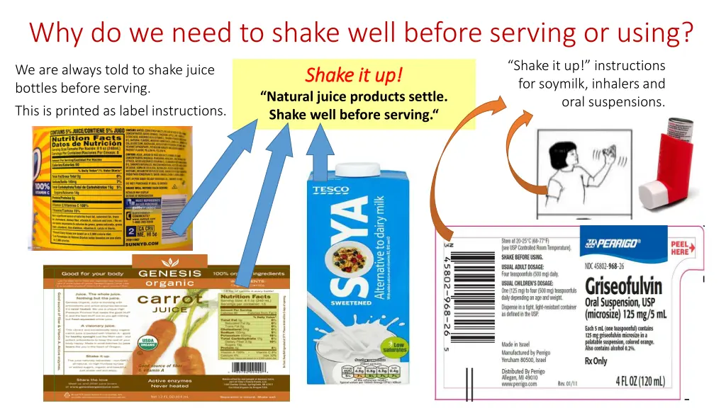 why do we need to shake well before serving