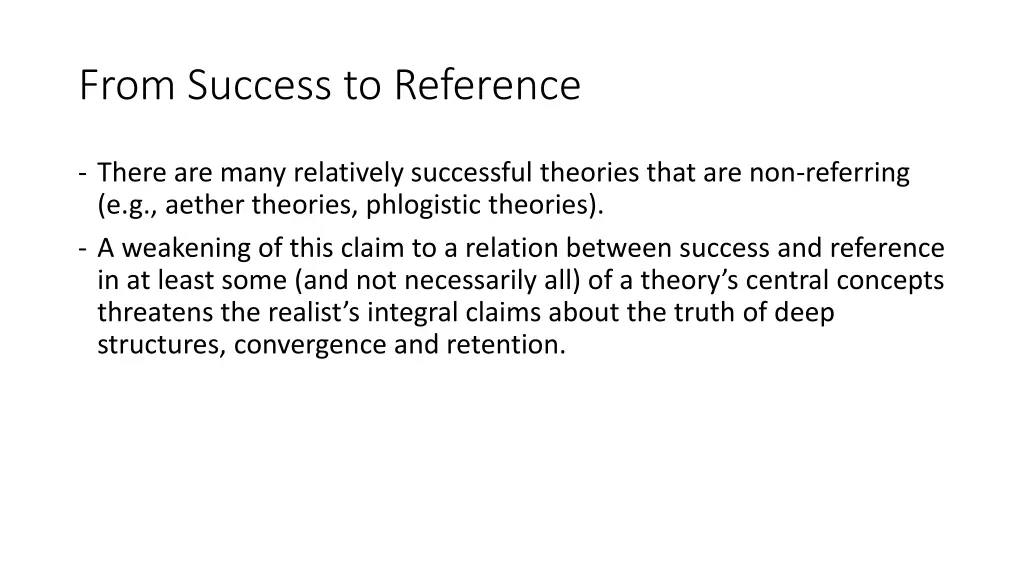 from success to reference