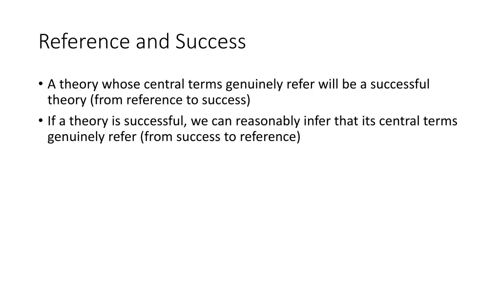 reference and success