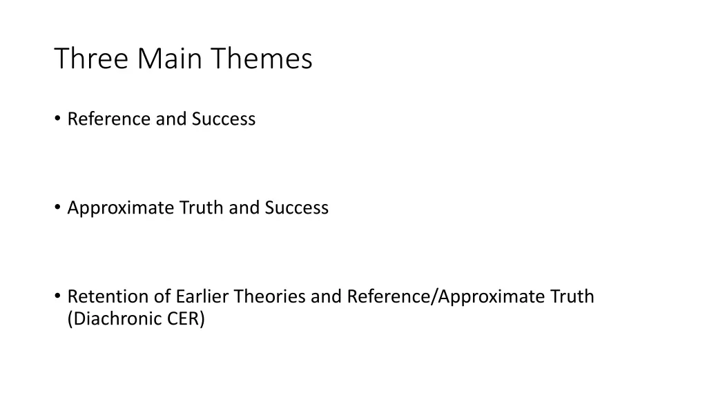 three main themes