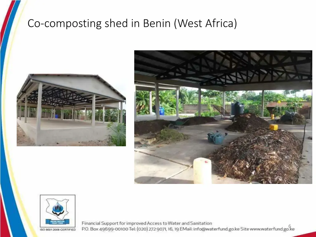 co composting shed in benin west africa