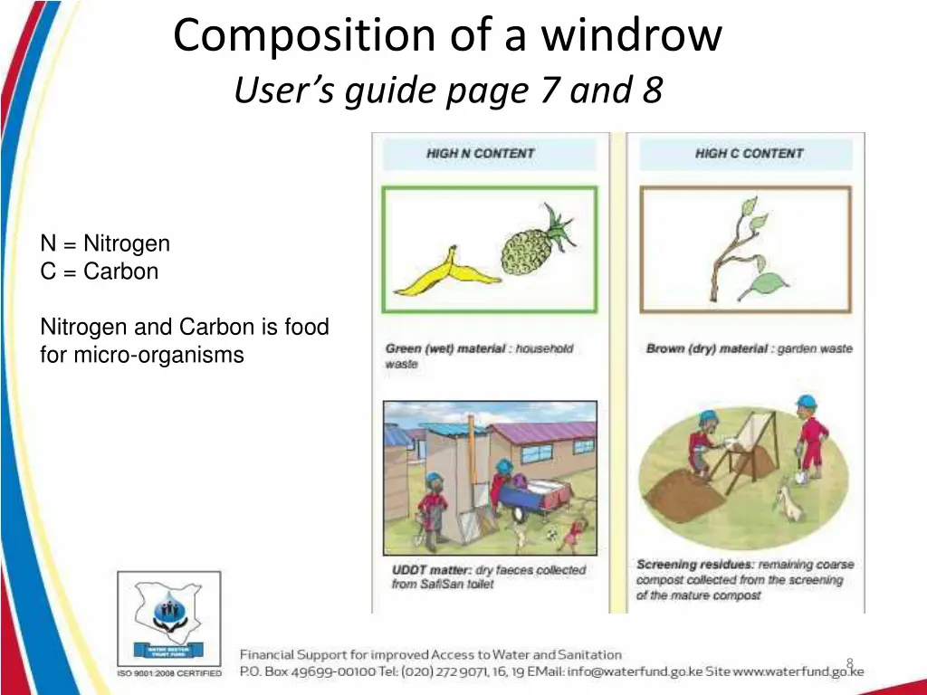 composition of a windrow user s guide page 7 and 8