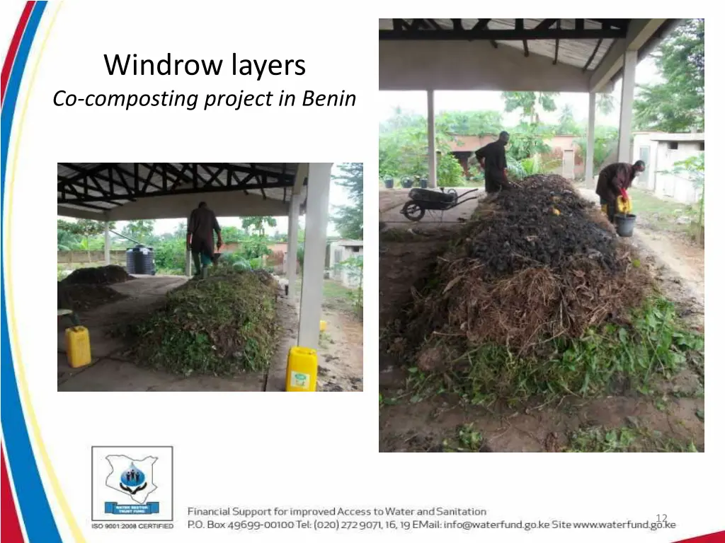 windrow layers co composting project in benin