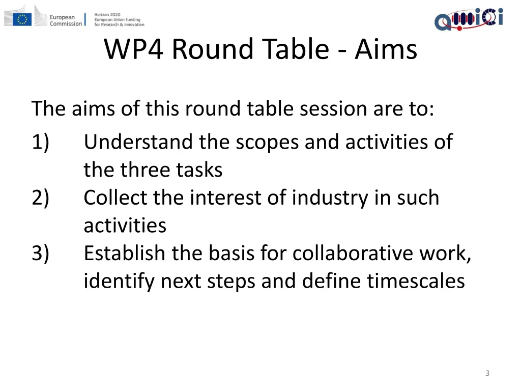 wp4 round table aims