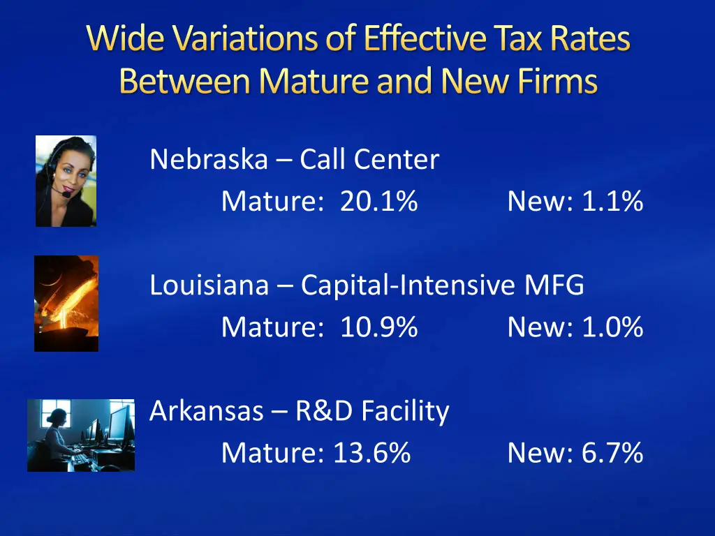 wide variations of effective tax rates between