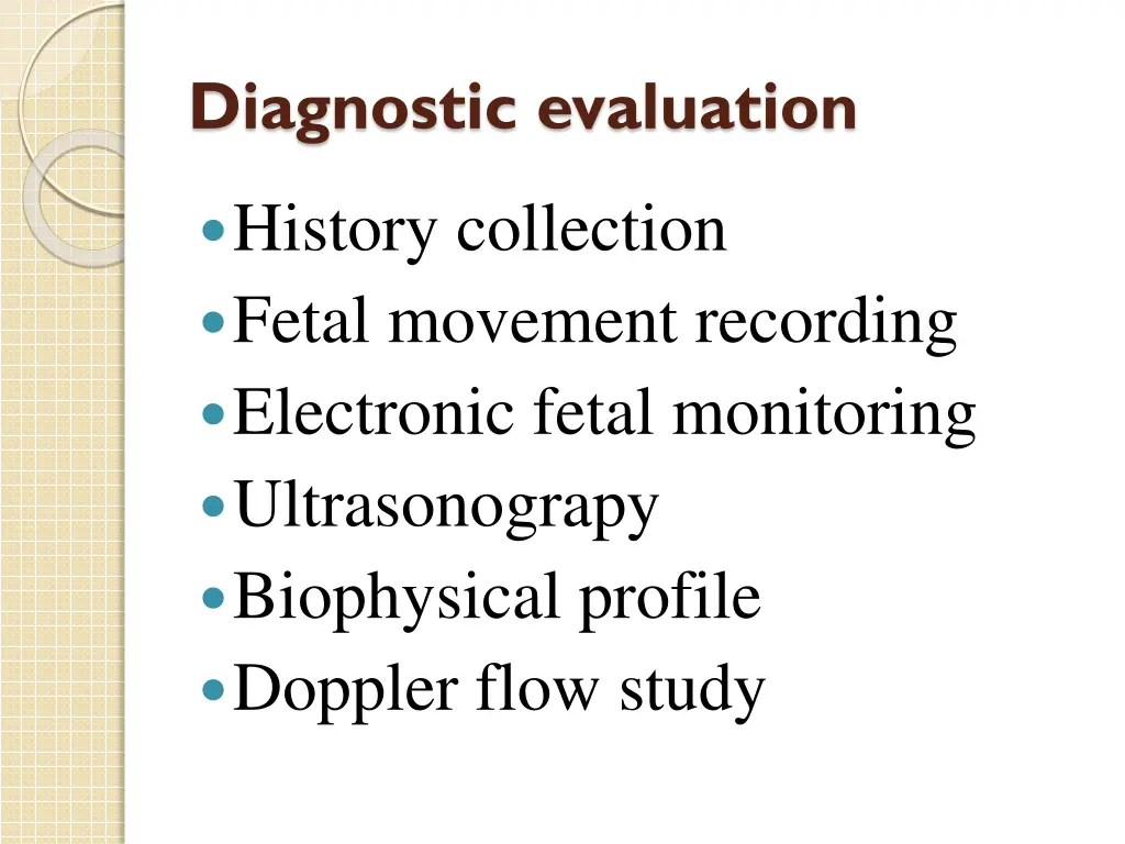 diagnostic evaluation