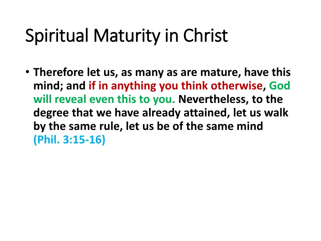 spiritual maturity in christ spiritual maturity 1