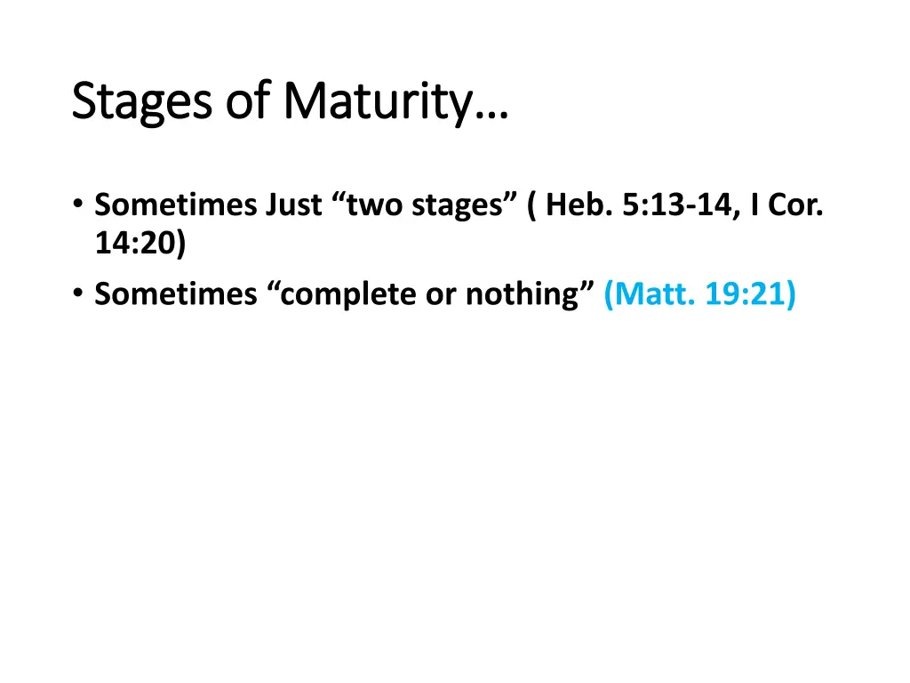 stages of maturity stages of maturity 1