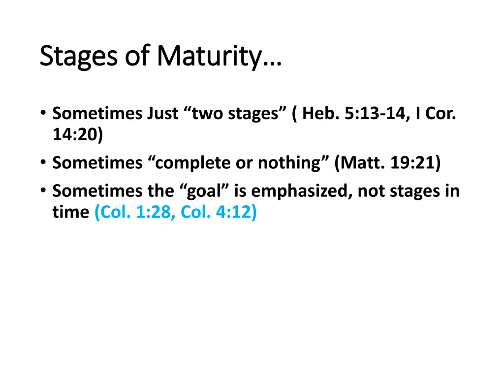 stages of maturity stages of maturity 2