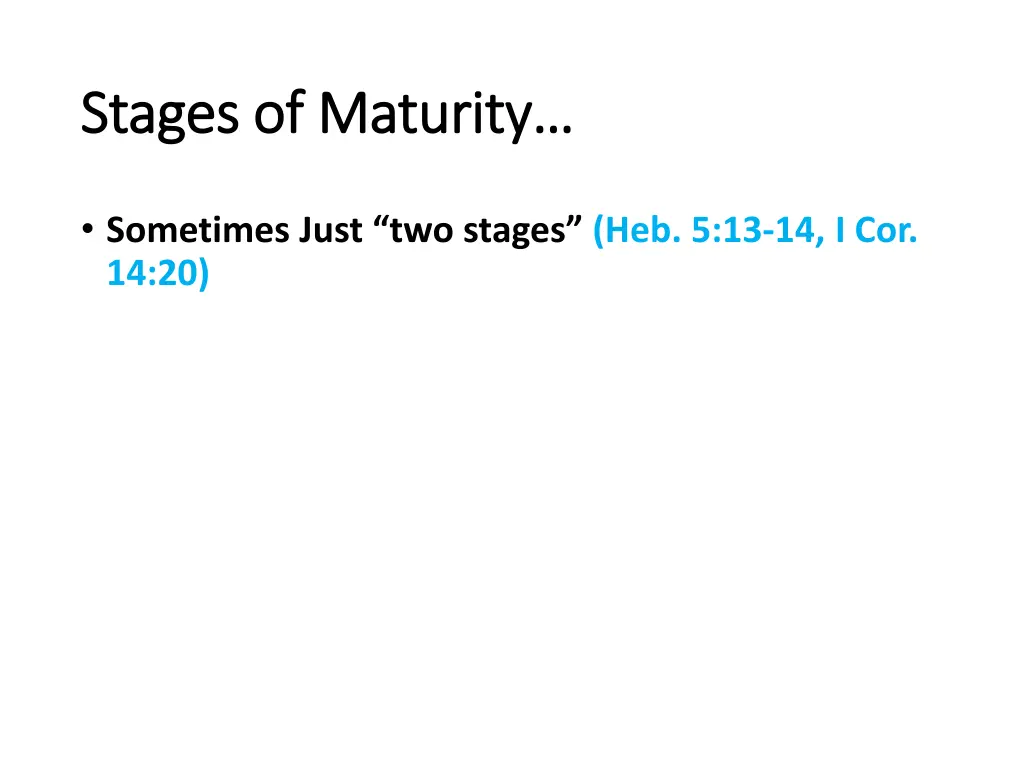 stages of maturity stages of maturity