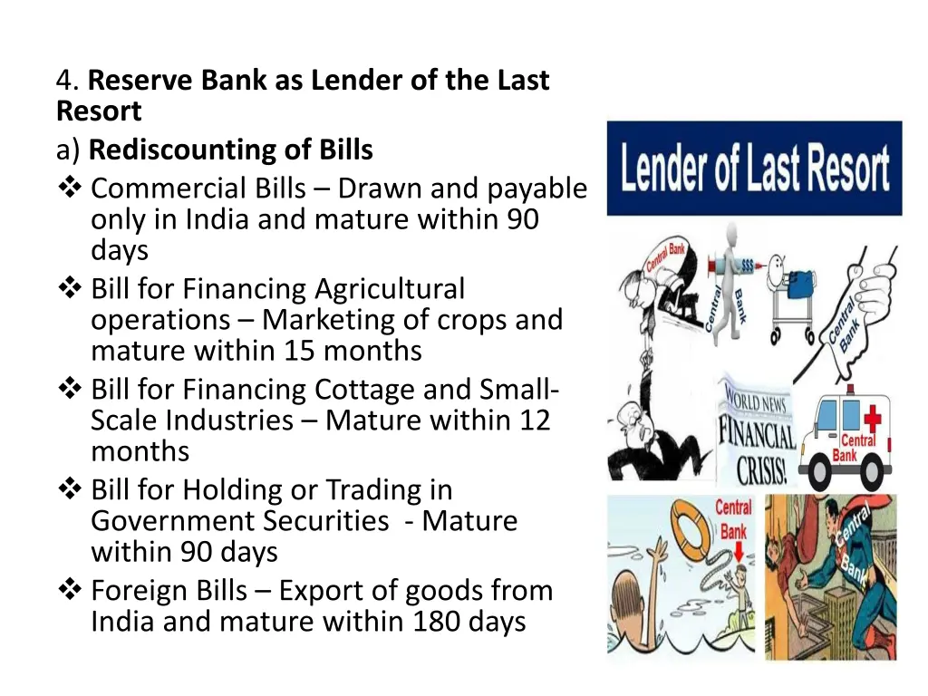 4 reserve bank as lender of the last resort