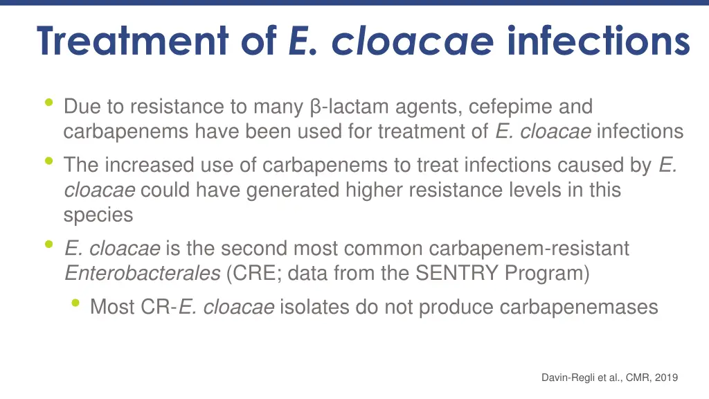 treatment of e cloacae infections