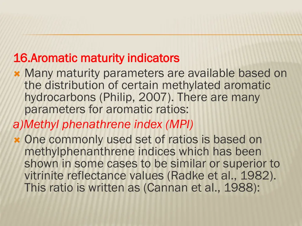 16 16 aromatic maturity indicators aromatic