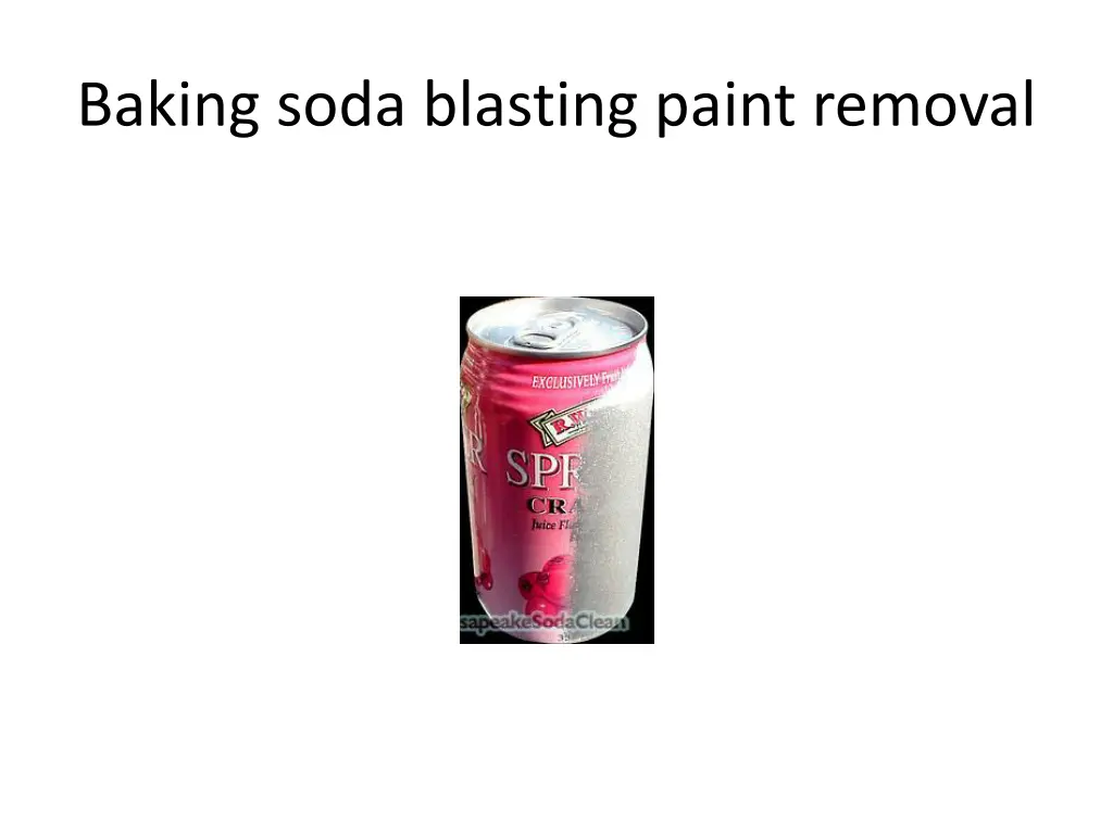 baking soda blasting paint removal