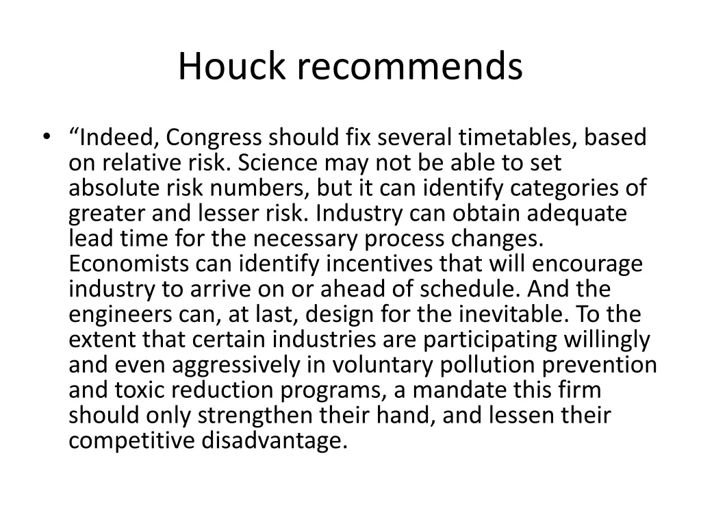 houck recommends