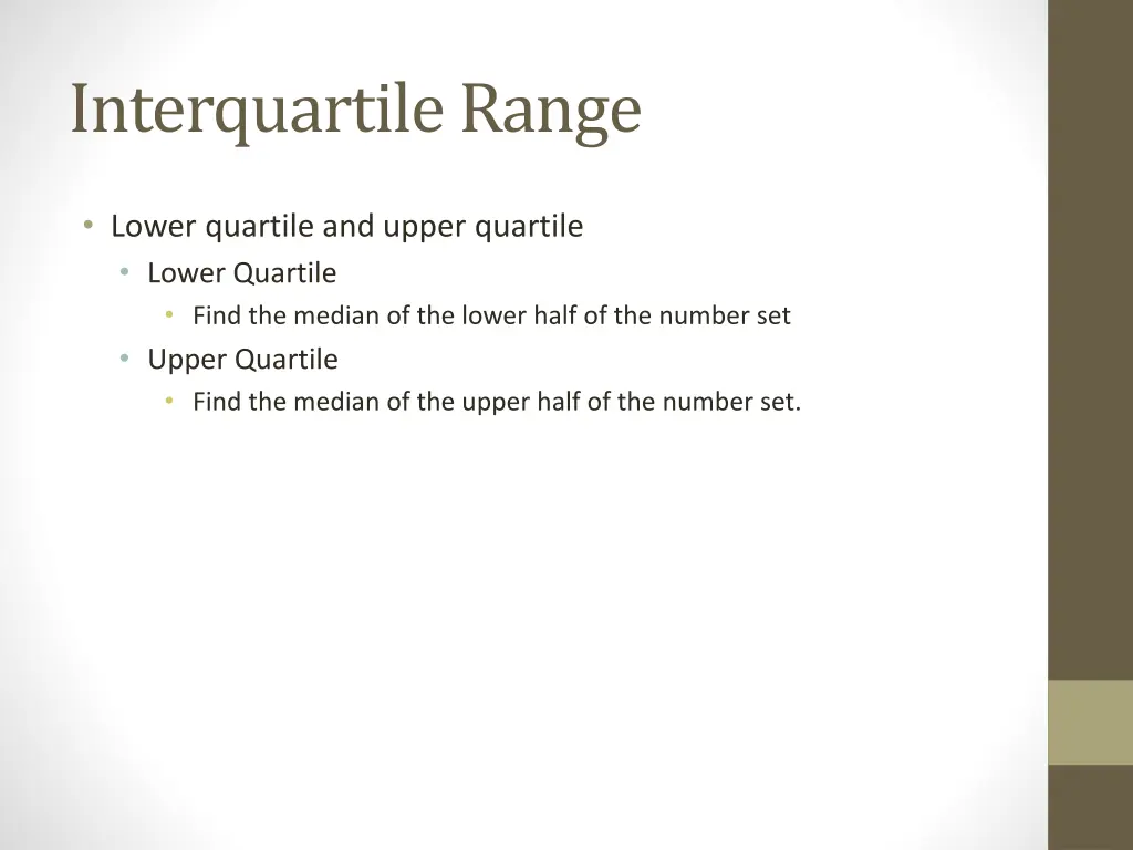 interquartile range