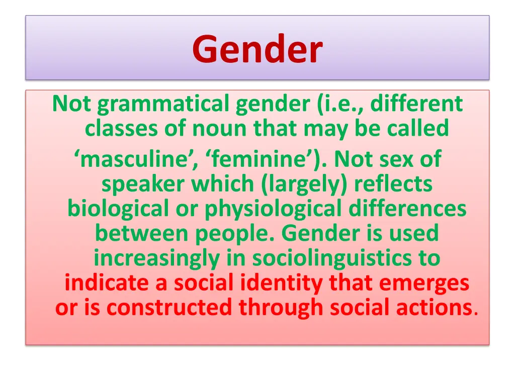 gender