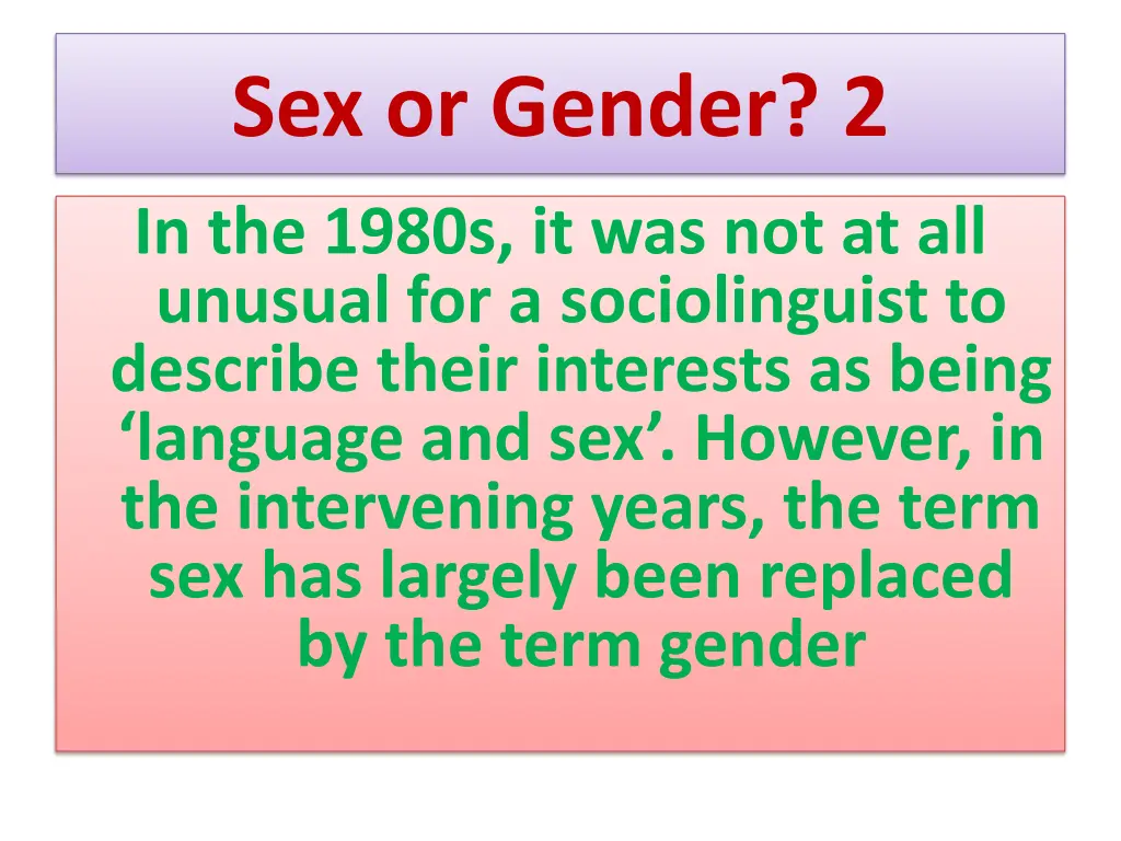 sex or gender 2