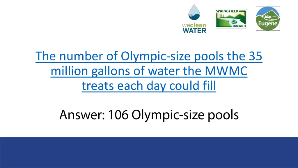 the number of olympic size pools the 35 million