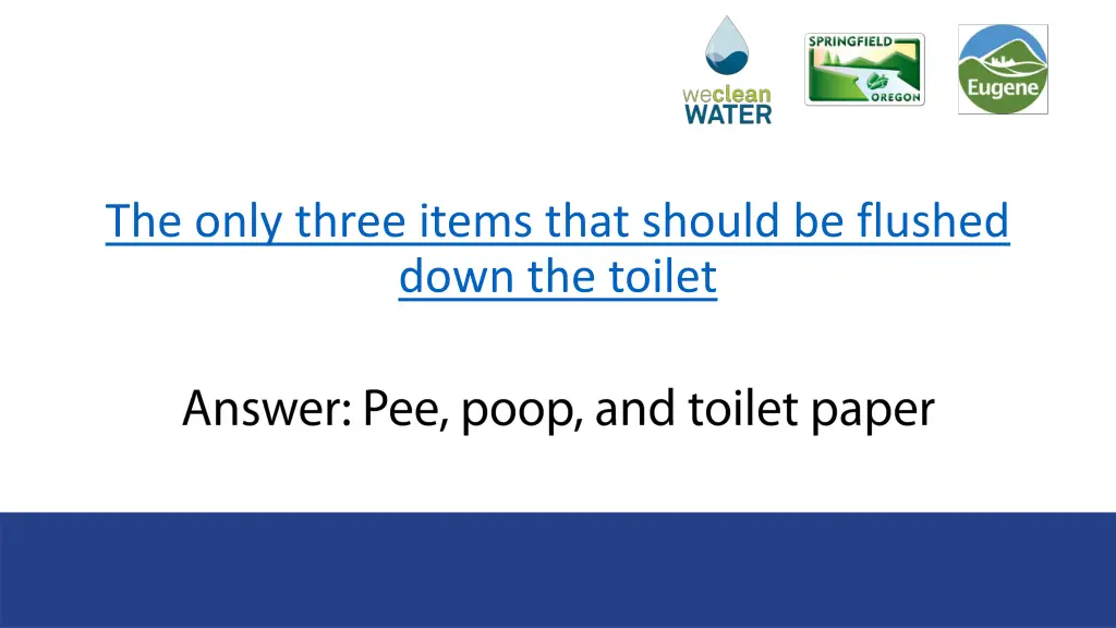 the only three items that should be flushed down