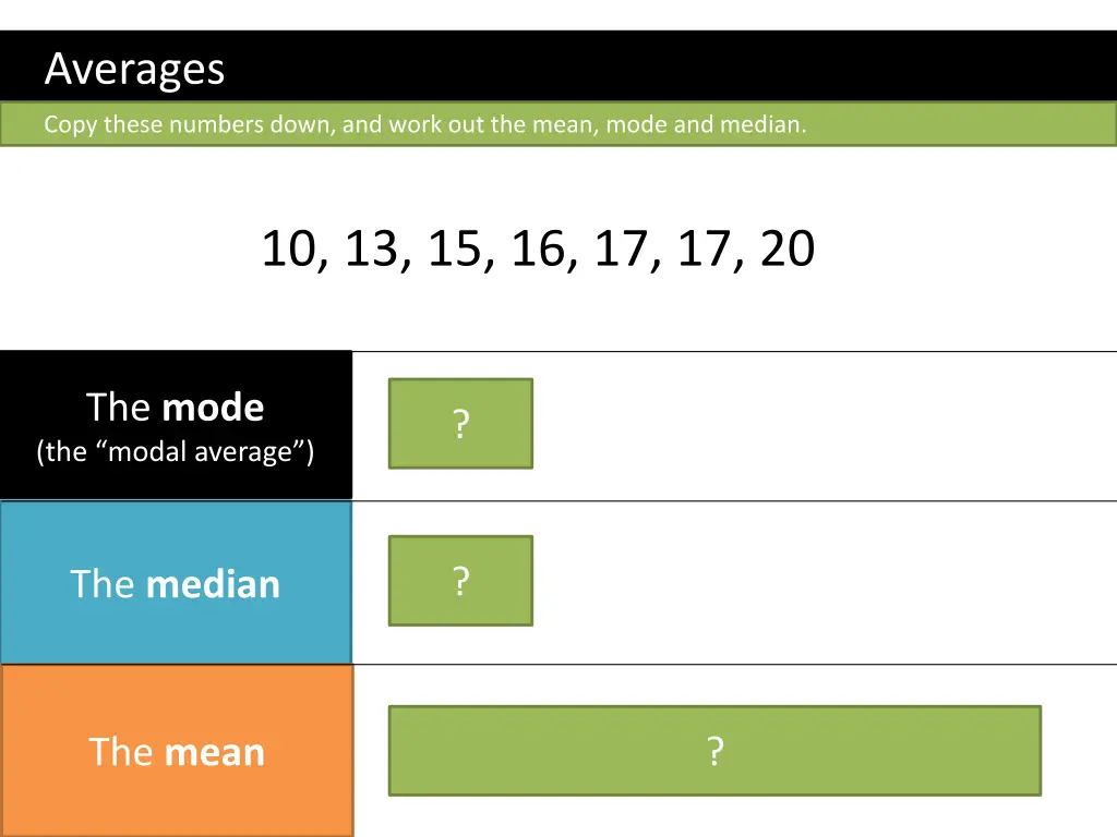 averages 2