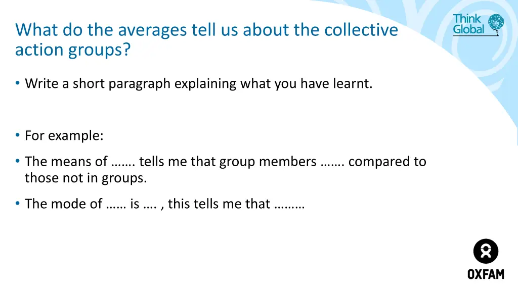 what do the averages tell us about the collective