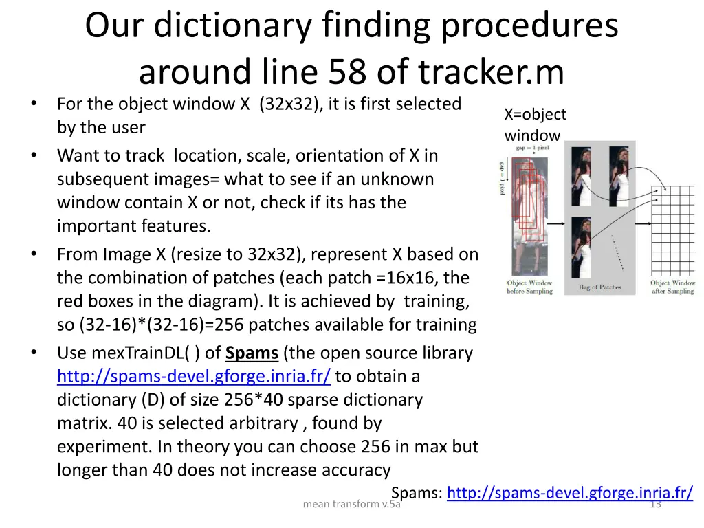 our dictionary finding procedures around line