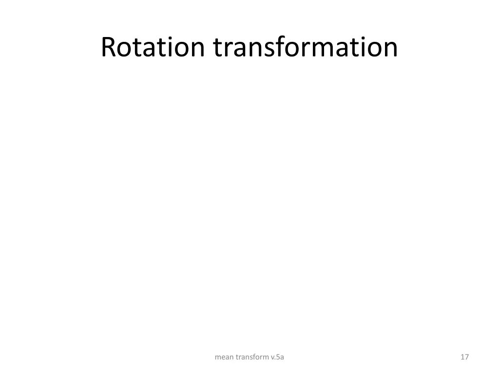 rotation transformation