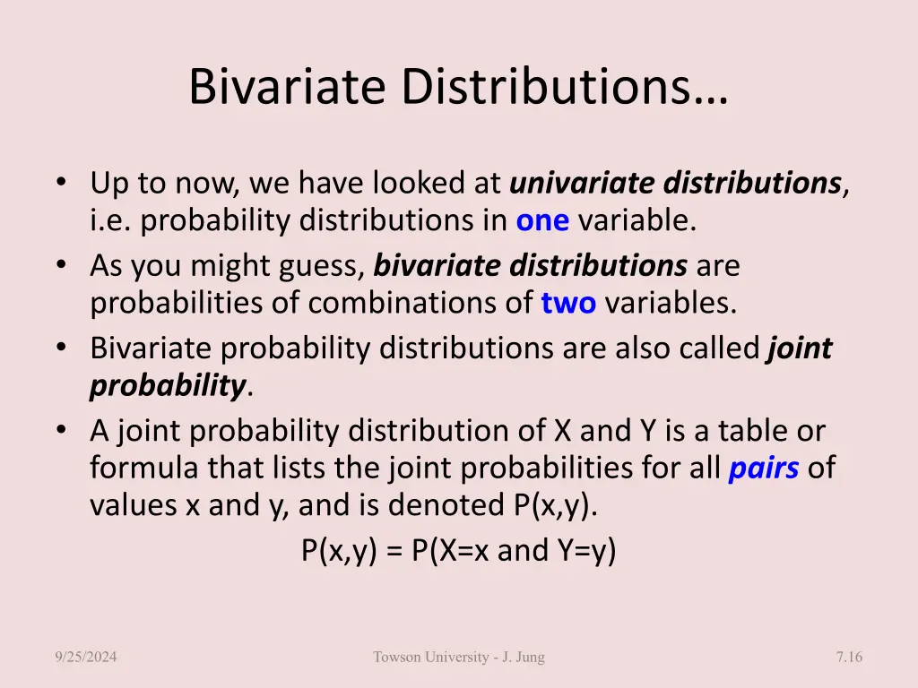 bivariate distributions