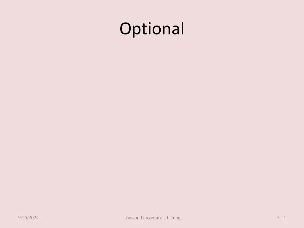 optional