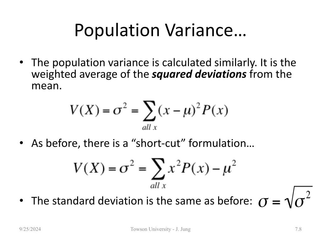 population variance