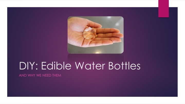 diy edible water bottles and why we need them