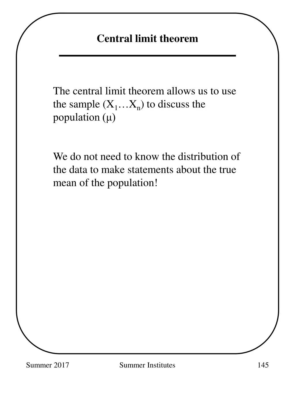 central limit theorem 1