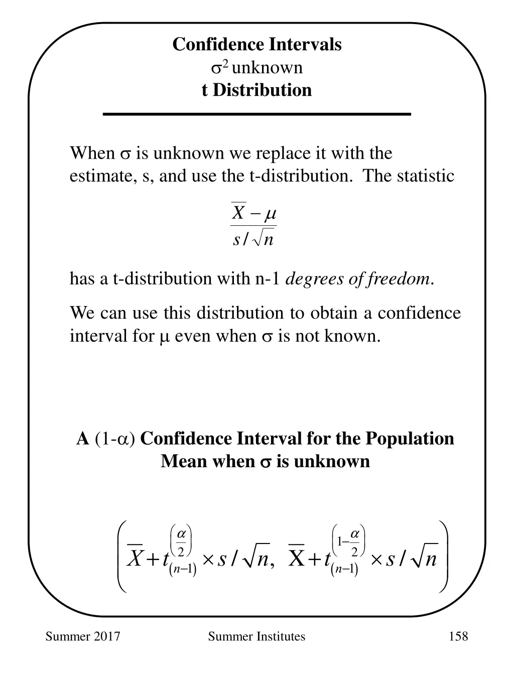 confidence intervals 2 unknown t distribution