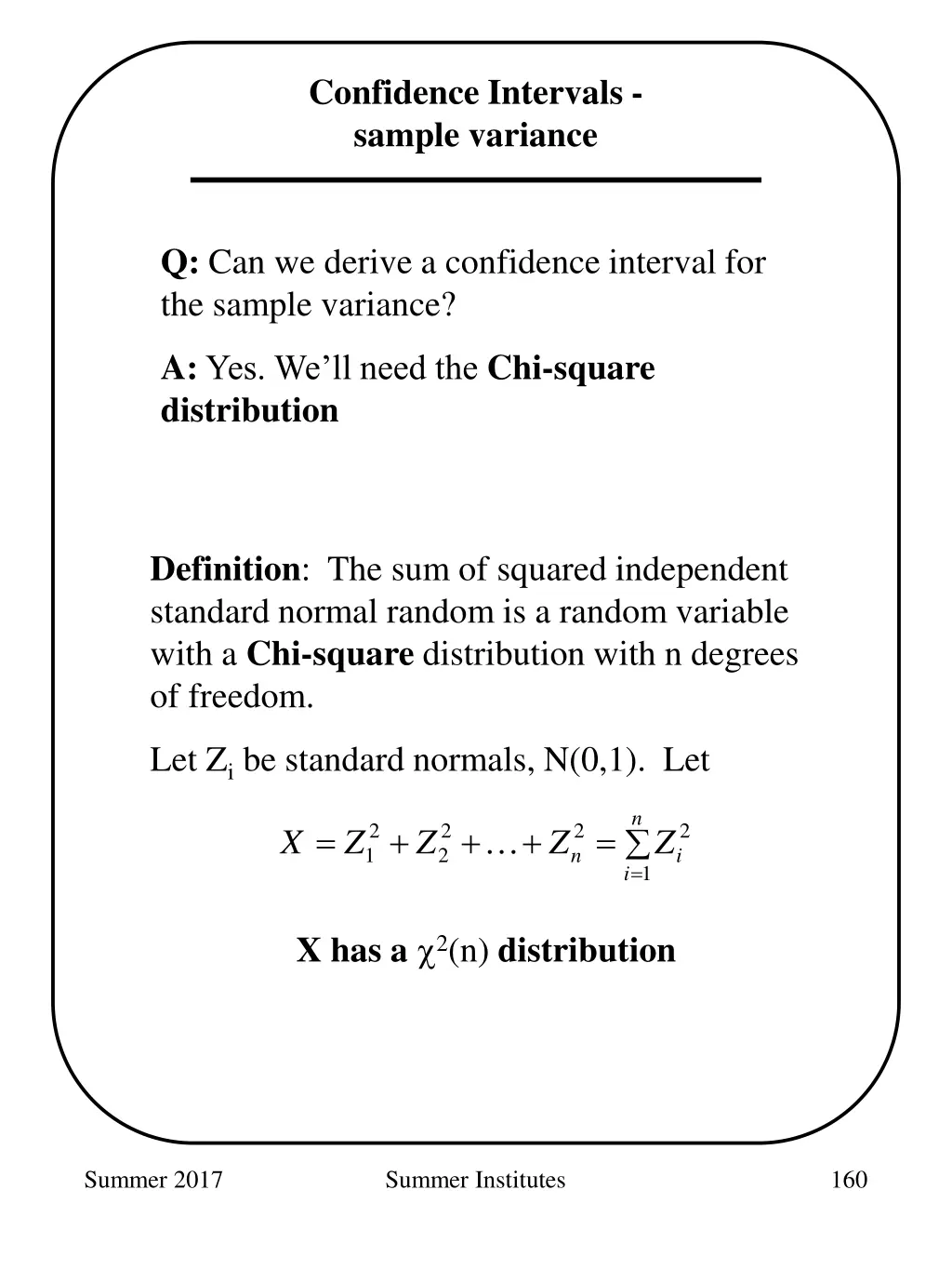 confidence intervals sample variance