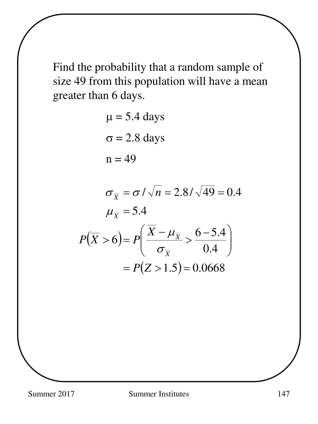 find the probability that a random sample of size