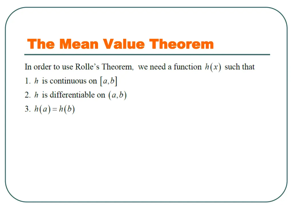 the mean value theorem the mean value theorem 3