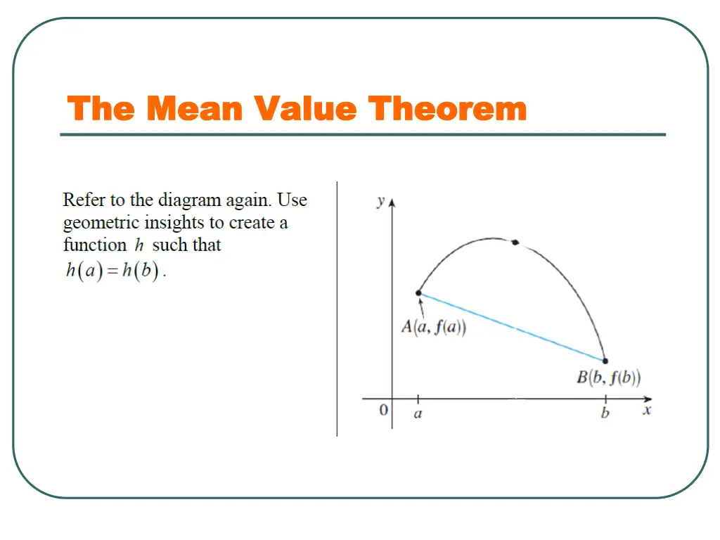 the mean value theorem the mean value theorem 6