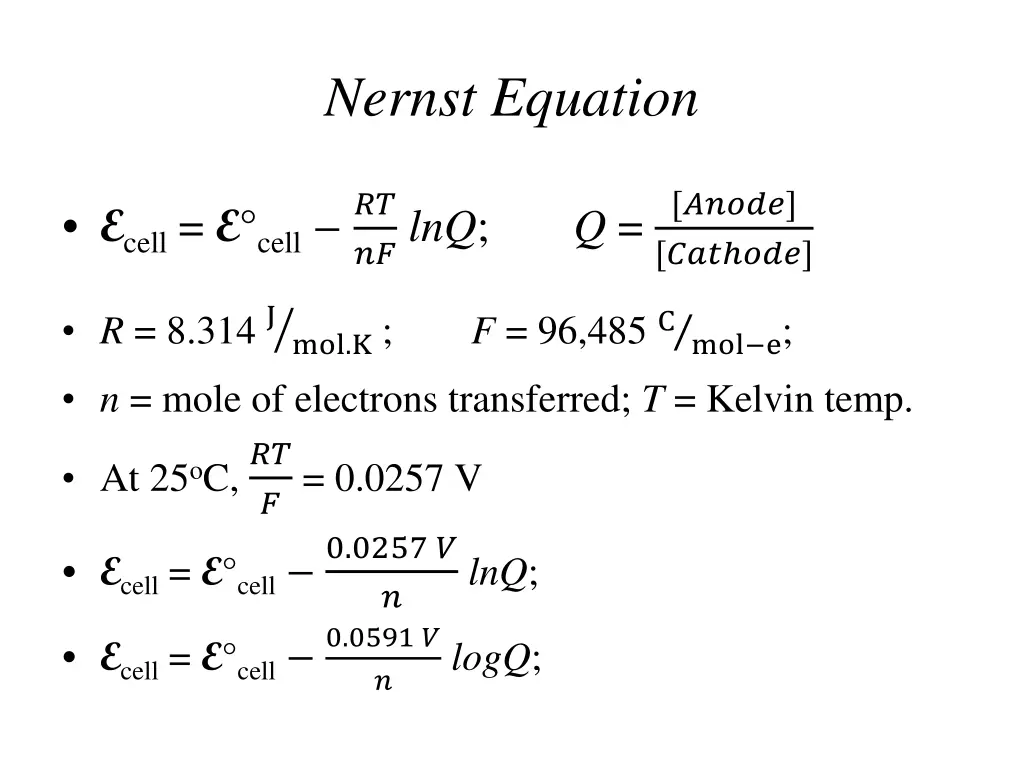 nernst equation