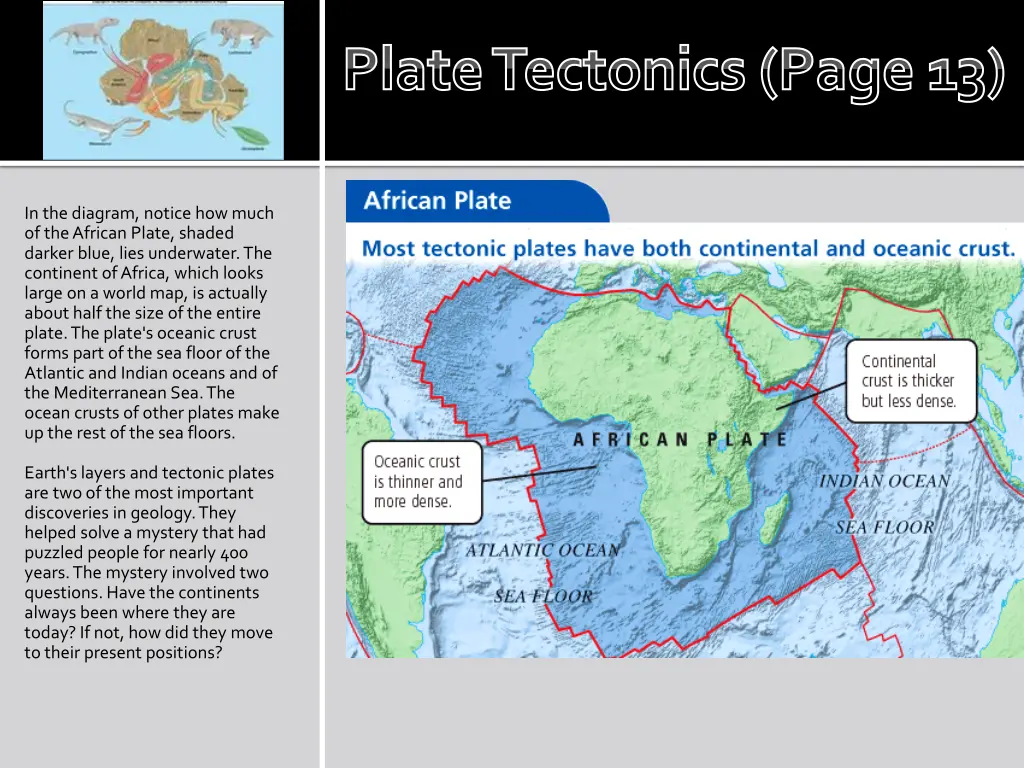 plate tectonics page 13