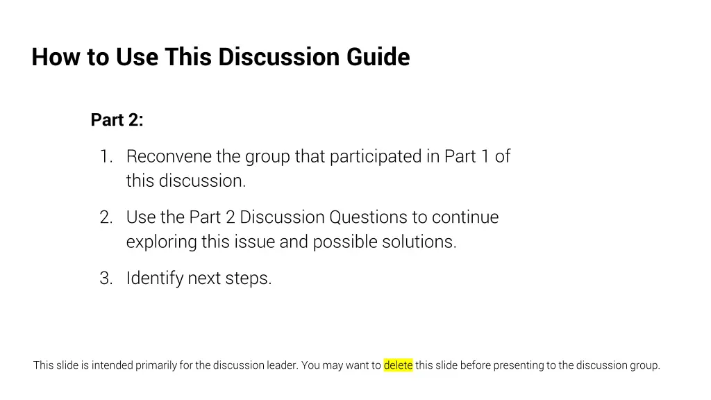 how to use this discussion guide 1